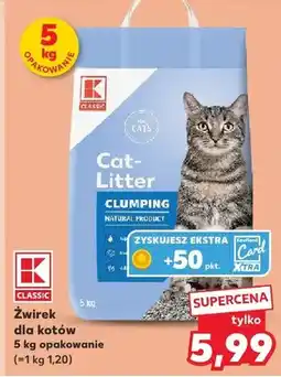 Kaufland Żwirek dla kotów K-Classic Cat-Litter Clumping oferta