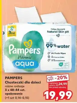 Kaufland Chusteczki dla dzieci Pampers Harmonie Aqua oferta