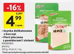Intermarche Pierś pieczona z pomidorami i ziołami Drobimex plastry oferta