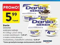 Intermarche Serek Danio Danone o smaku truskawkowym z kawałkami czekolady oferta