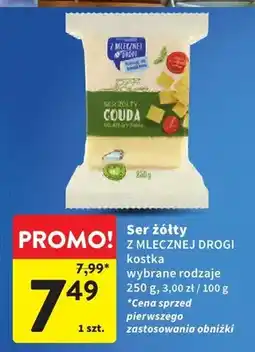 Intermarche Ser żółty Gouda w kostce Z Mlecznej Drogi oferta