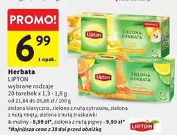 Intermarche Herbata Lipton zielona z nutą pigwy oferta