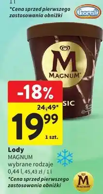 Intermarche Lody Magnum Classic wybrane rodzaje oferta