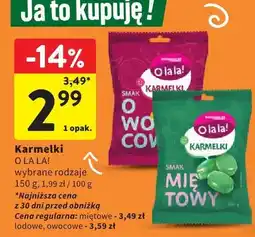 Intermarche Karmelki O La La! smak owocowy wybrane rodzaje oferta