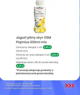 Dino Jogurt pitny skyr OSM Piątnica mix oferta