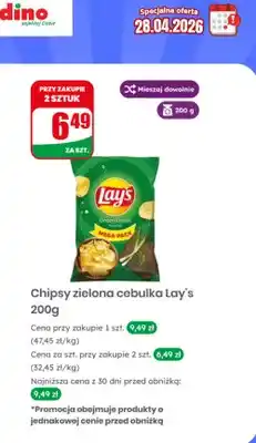 Dino Chipsy zielona cebulka Lay's oferta