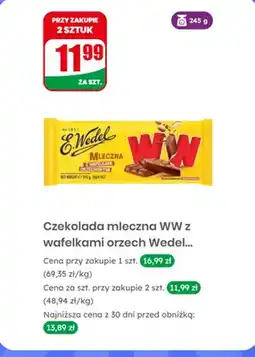 Dino Czekolada mleczna WW z wafelkami orzechowymi E.Wedel oferta