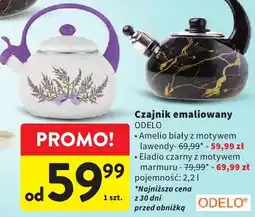Intermarche Czajnik emaliowany Odelo Eladio czarny z motywem marmuru oferta