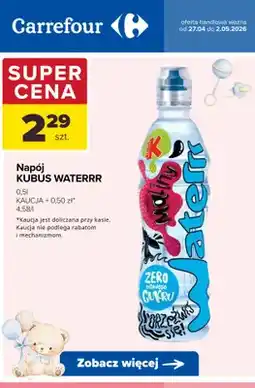 Carrefour Napój Kubus Waterrr o smaku maliny zero dodanego cukru oferta