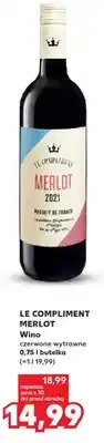 Kaufland Wino czerwone wytrawne Le Compliment Merlot oferta