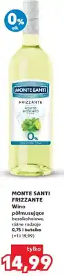 Kaufland Wino półmusujące bezalkoholowe Monte Santi Frizzante Mojito Moscato oferta
