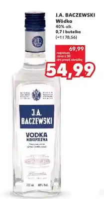 Kaufland Wódka J.A. Baczewski 40% alk oferta