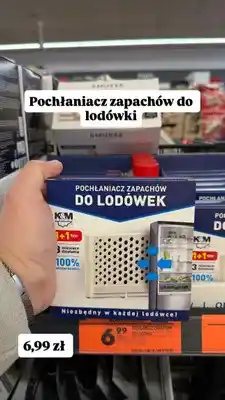 Biedronka Pochłaniacz zapachów do lodówki K&M 1+1 filtr oferta