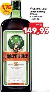 Kaufland JÄGERMEISTER Likier ziołowy 35% alk. 1,75 l butelka oferta