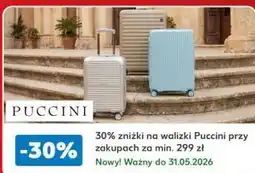 Kaufland 30% zniżki na walizki Puccini przy zakupach za min. 299 zł oferta