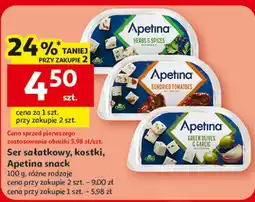 Auchan Ser sałatkowy, kostki, Apetina snack 100 g oferta