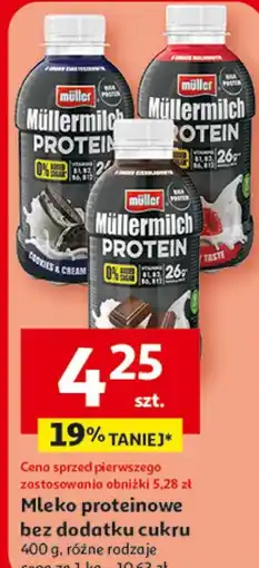 Auchan Mleko proteinowe bez dodatku cukru oferta