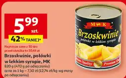 Auchan Brzoskwinie, połówki w lekkim syropie, MK oferta
