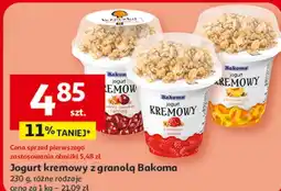 Auchan Jogurt kremowy z granolą Bakoma oferta