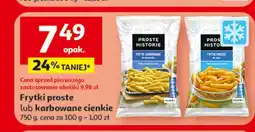 Auchan Frytki proste lub karbowane cienkie oferta