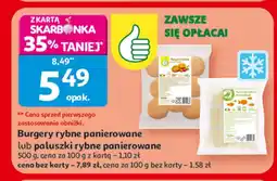 Auchan Burgery rybne panierowane lub paluszki rybne panierowane oferta