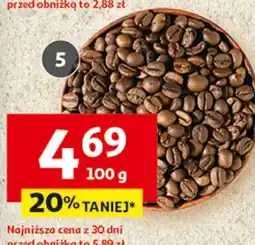 Auchan Kawa ziarnista Caffe Crema luzem oferta