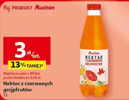 Auchan Nektar z czerwonych grejpfrutów oferta