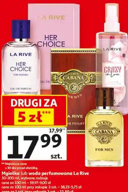 Auchan Mgiełka lub woda perfumowana La Rive oferta