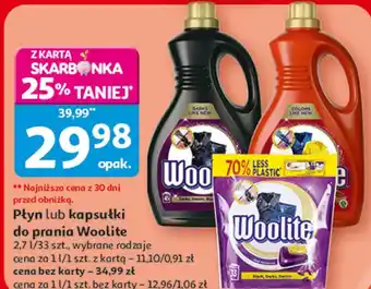 Auchan Płyn lub kapsułki do prania Woolite oferta