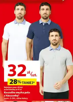 Auchan Koszulka męska polo z kieszonką oferta