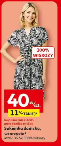 Auchan Sukienka damska, wzorzysta oferta