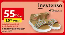 Auchan Sandały dziewczęce Inextenso oferta