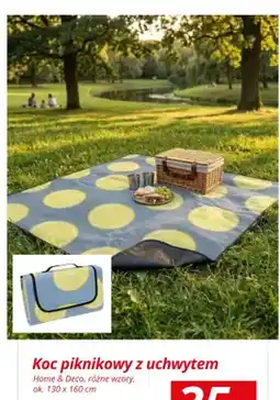 KiK Koc piknikowy z uchwytem Home & Deco ok. 130x160cm oferta