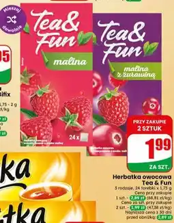 Dino Herbatka owocowa Tea & Fun malina z żurawiną oferta
