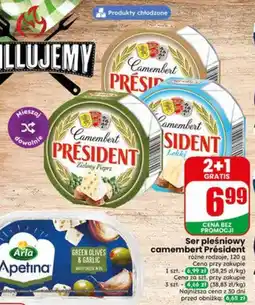 Dino Ser pleśniowy camembert Président lekki oferta