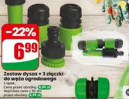 Dino Zestaw dysza + 3 złączki do węża ogrodowego oferta