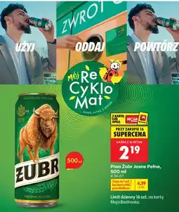 Biedronka Piwo Żubr Jasne Pełne oferta