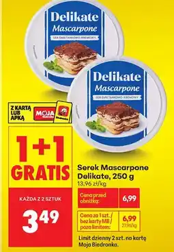 Biedronka Serek Mascarpone Delikate oferta