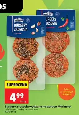 Biedronka Burgery z łososia wędzone na gorąco Marinero z chilli i pietruszką oferta