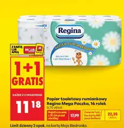 Biedronka Papier toaletowy rumiankowy Regina Mega Paczka oferta