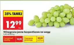 Biedronka Winogrono jasne bezpestkowe na wagę oferta