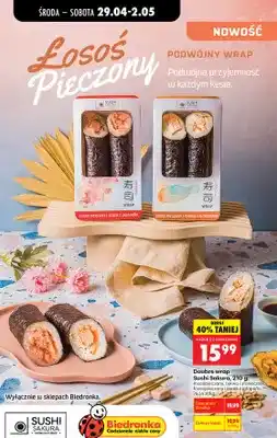Biedronka Doubre wrap Sushi Sakura łososieczony tykwa i słonecznik oferta