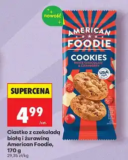 Biedronka Ciastka z czekoladą białą i żurawiną American Foodie oferta