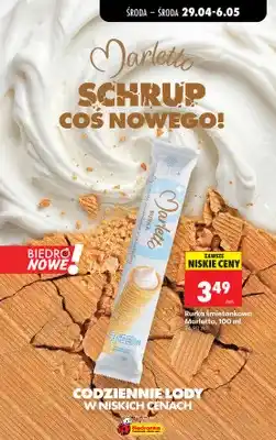 Biedronka Lody rurka śmietankowa Marletto oferta