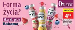Biedronka Skyr pitny bez dodatku cukru Bakoma truskawkowy oferta