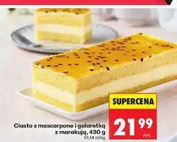 Biedronka Ciasto z mascarpone i galaretką z marakują oferta