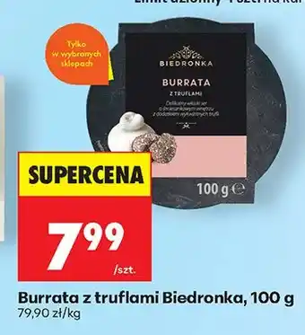 Biedronka Burrata z truflami Biedronka oferta