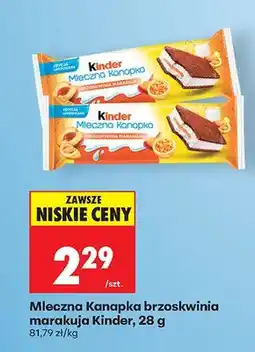Biedronka Mleczna Kanapka brzoskwinia marakuja Kinder oferta