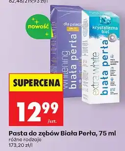Biedronka Pasta do zębów Biała Perła whitening dla palaczy oferta
