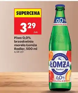 Biedronka Piwo Łomża Radler 0,0% brzoskwinia morela oferta